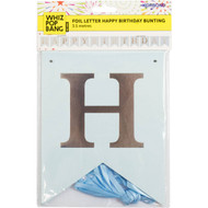 5 PACK of Korbond Foil Letter Happy Birthday Bunting 40g