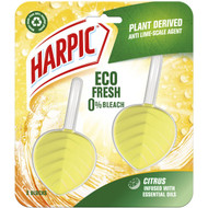 5 PACK of Harpic Eco Fresh Citrus Lemon Toilet Cleaner 2 pack