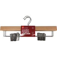 5 PACK of Essentials Wooden Skirt & Trouser Hanger 3 pack