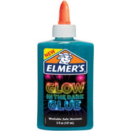 5 PACK of Elmer's Glow In The Dark Glue Blue 147ml