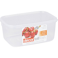 5 PACK of Decor Tellfresh Storer Oblong 1.8l