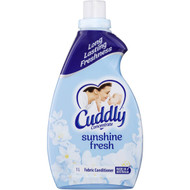 5 PACK of Cuddly Concentrate Fabric Softener Conditioner Sunshine Fresh 1l