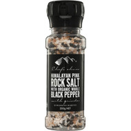 5 PACK of Chef's Choice Himalayan Pink Rock Salt With Whole Black Pepper 200g