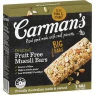 5 PACK of Carman's Original Fruit Free Muesli Bars 6 pack