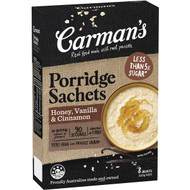5 PACK of Carman's Honey, Vanilla & Cinnamon Gourmet Porridge Sachets 320g