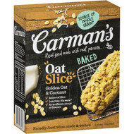 5 PACK of Carman's Coconut & Golden Oat Slice 210g