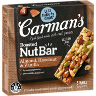5 PACK of Carman's Almond, Hazelnut Vanilla Nut Bars 5 pack