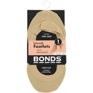 5 PACK of Bonds Smooth Footlets Low Cut Natural 1 Size