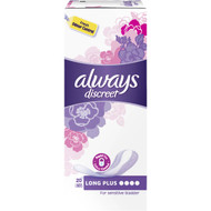 5 PACK of Always Discreet Long Plus For Bladder Leaks 20 pack
