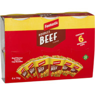 5 PACK of Fantastic Cup Noodles Beef 6 pack