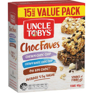 5 PACK of Uncle Tobys Choc Faves Muesli Bars 15 pack
