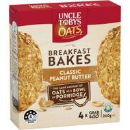 5 PACK of Uncle Tobys Oats Breakfast Bakes Classic Peanut Butter 4 pack