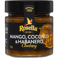 5 PACK of Rosella Mango Coconut & Habanero Chutney 250g