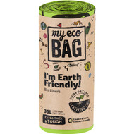 3 PACK OF My Eco Bag Compostable Bin Bags Large 36l 25 pack