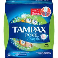 3 PACK OF Tampax Compak Pearl Super 18 pack