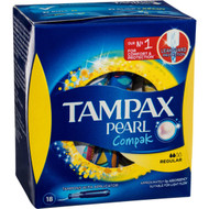 3 PACK OF Tampax Compak Pearl Regular 18 pack