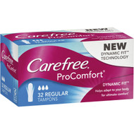 3 PACK OF Carefree Procomfort Tampons Regular 32 pack