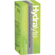 3 PACK OF Hydralyte Lemon Lime Effervescent Tablets 10 pack