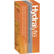 3 PACK OF Hydralyte Effervescent Electrolyte Tablets Orange 10 pack