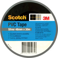 3 PACK OF Scotch Pvc Duct Tape Silver 48mm X 30m