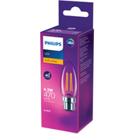 3 PACK OF Philips Led 470lm Bc Candle Ww Clear