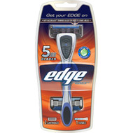 3 PACK OF Edge Mens 5 Blade Kit Plus 2 pack