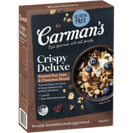 3 PACK OF Carman's Roasted Nut, Date & Cinnamon Crispy Deluxe Muesli 400g
