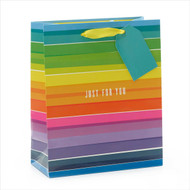 3 PACK OF John Sands Medium Gift Bag Rainbow Stripes