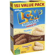 3 PACK OF Kellogg's Lcms Split Stix Snack Bars Variety 345g