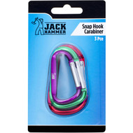 3 PACK OF Jack Hammer Snap Hook Carabiner 3 pack