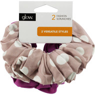3 PACK OF Glow Versatile Style Fashion Scrunchies Assorted 2 pack