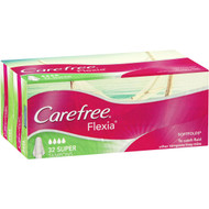 3 PACK OF Carefree Flexia Super Tampons Tampons 32 pack