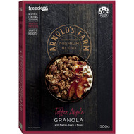 3 PACK OF Arnold's Farm Premium Blend Tofe Apple Granola 500g