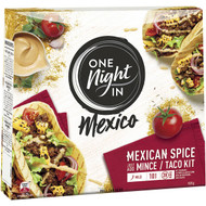 3 PACK OF One Night In Mexico Mexican Beef Taco Kit 520g