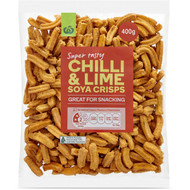 3 PACK OF WW Soya Crisps Chilli & Lime Snacks 400g pack