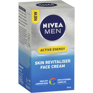 3 PACK OF Nivea Men Active Energy Face Cream Moisturiser 50ml