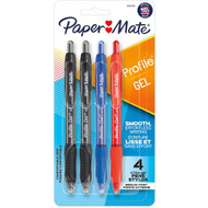 3 PACK OF Papermate Profile Gel Pens 0.7mm Assorted 4 pack