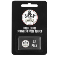 3 PACK OF Jack The Barber Double Edge Stainless Steel Razor Blades 12 pack