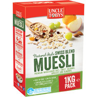 3 PACK OF Nestle Uncle Tobys Natural Style Swiss Blend Muesli 1kg