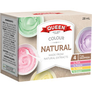 3 PACK OF Queen Natural Food Colouring Rainbow 4x7ml