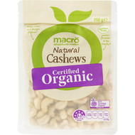 3 PACK OF Macro Organic Natural Cashews 250g
