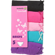 3 PACK OF WW Essentials Underwear Girl's Basic Briefs Size 6-7