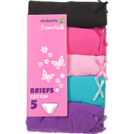 3 PACK OF WW Essentials Underwear Girl's Basic Briefs Size 4-5