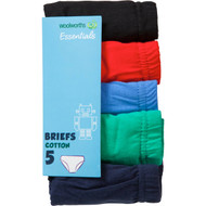 3 PACK OF WW Essentials Underwear Boy's Basic Briefs Size 6-7