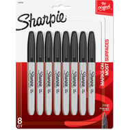 3 PACK OF Sharpie Fine Permanent Markers Black 8 pack