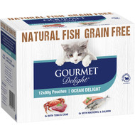 3 PACK OF Gourmet Delight Ocean Delights 80g x12 pack