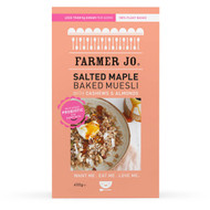 3 PACK OF Farmer Jo Salted Maple Baked Muesli With Cashews & Roasted Almond 400g