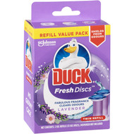 3 PACK OF Duck Toilet Cleaner Fresh Disc Lavender Refill 72ml