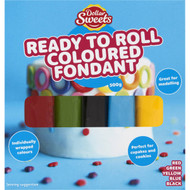 3 PACK OF Creative Kitchen Ready To Roll Coloured Fondant Multipack 500g