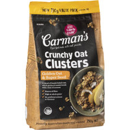 3 PACK OF Carman's Oat Clusters Grains & Coconut 750g